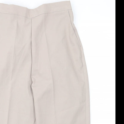 Womens UK Size 16 Preworn Regular Fit Capri Beige Trousers