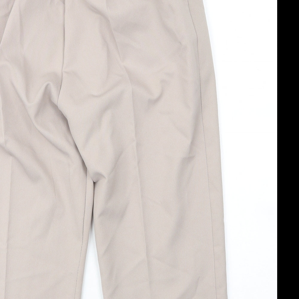 Womens UK Size 16 Preworn Regular Fit Capri Beige Trousers