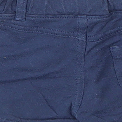 M&S Baby Blue  Cotton Capri Leggings Size 0-3 Months  Drawstring