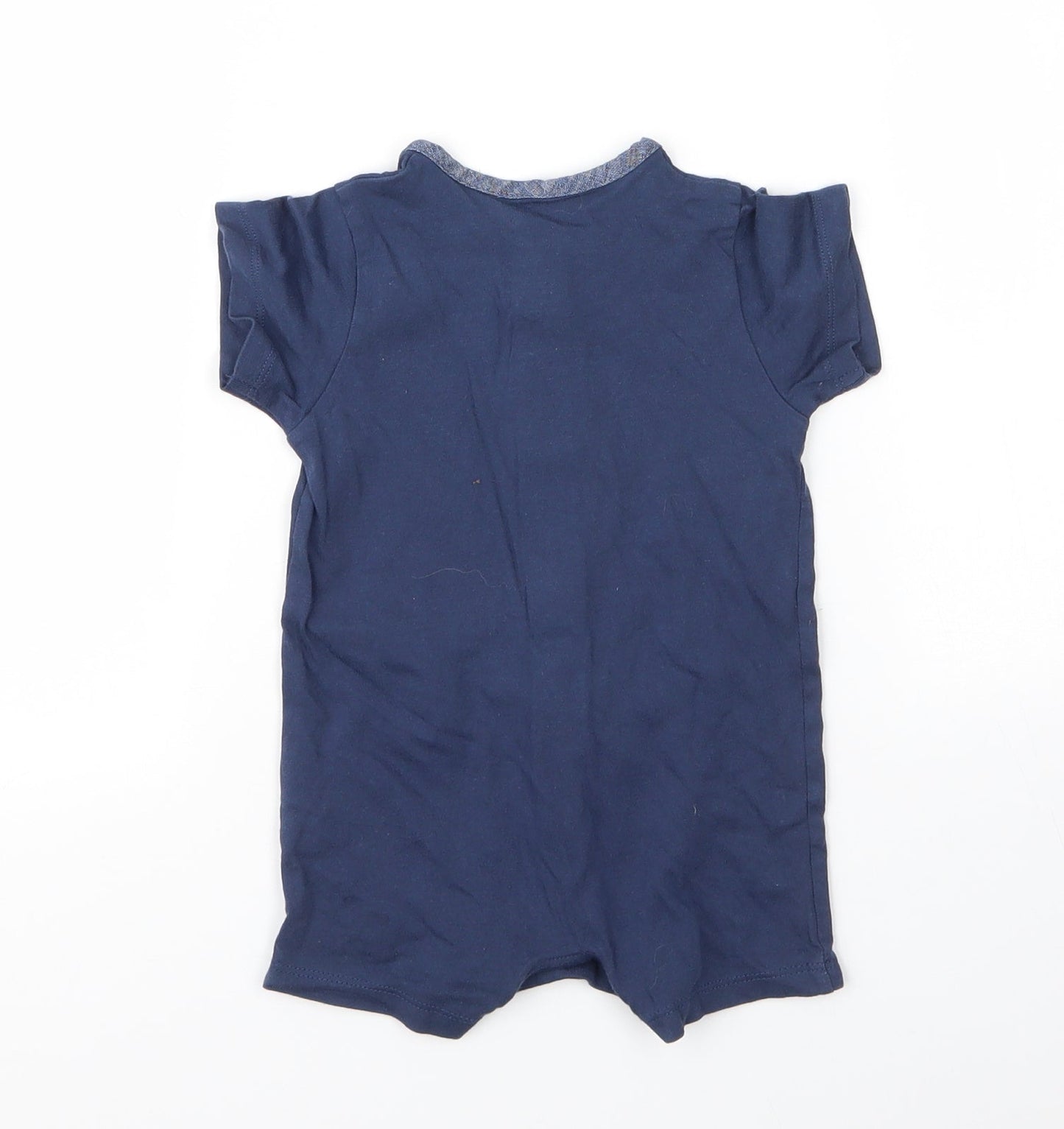 M&S Baby Blue  Cotton Babygrow One-Piece Size 3-6 Months  Snap