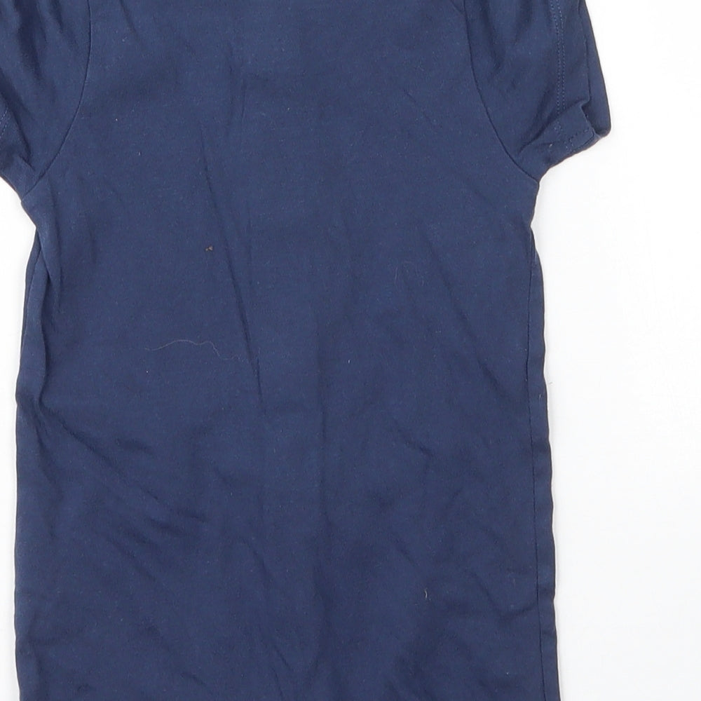 M&S Baby Blue  Cotton Babygrow One-Piece Size 3-6 Months  Snap