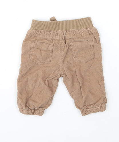F&F Baby Beige  Cotton Capri Jeans Size 3-6 Months  Drawstring