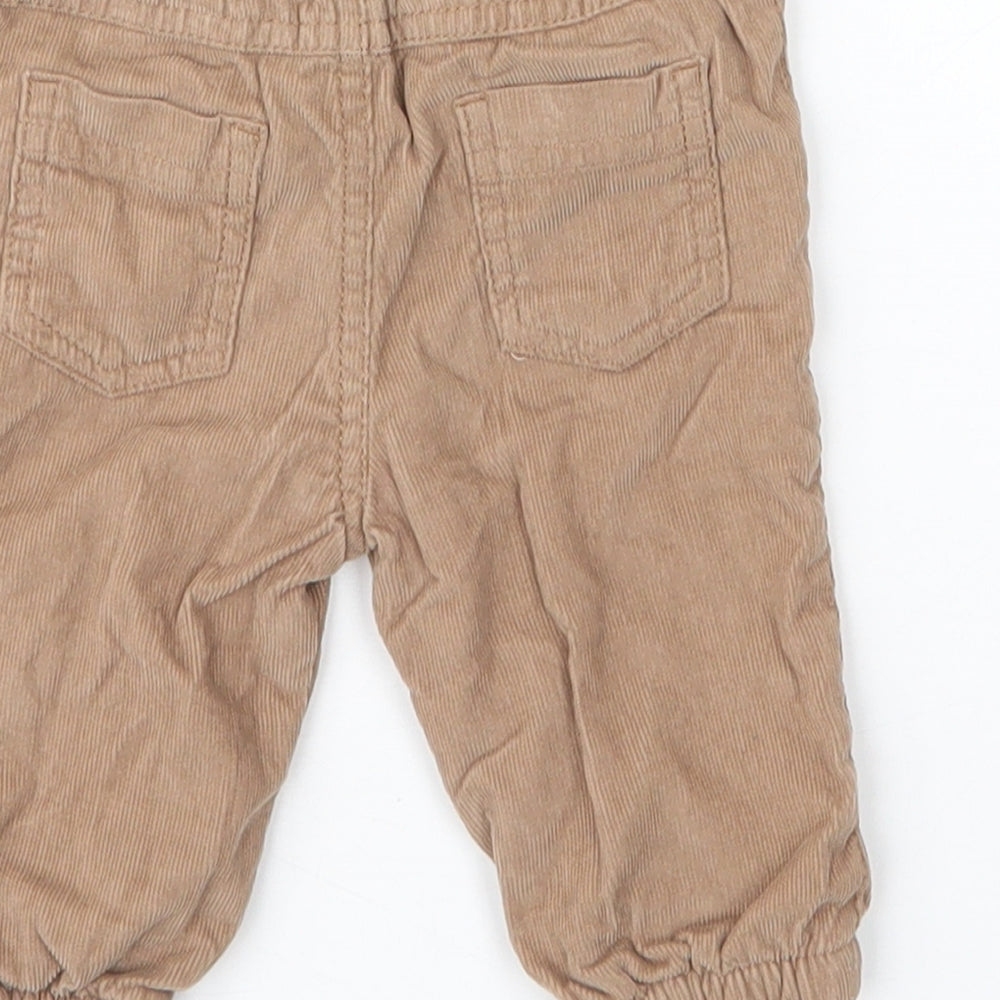 F&F Baby Beige  Cotton Capri Jeans Size 3-6 Months  Drawstring