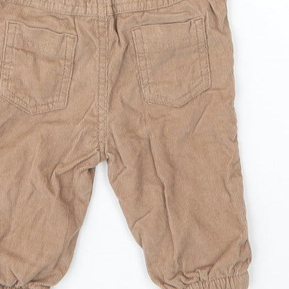F&F Baby Beige  Cotton Capri Jeans Size 3-6 Months  Drawstring