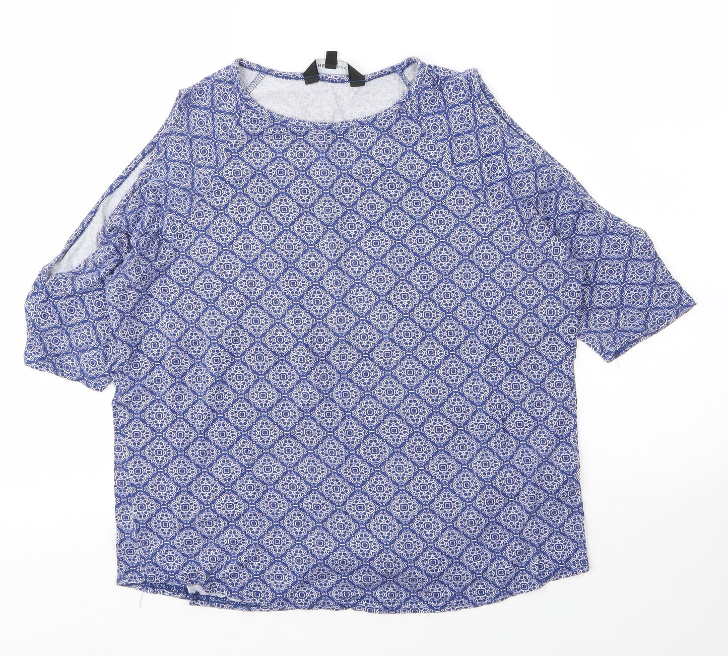 Womens UK Size 8 New Look Blue Basic Blouse