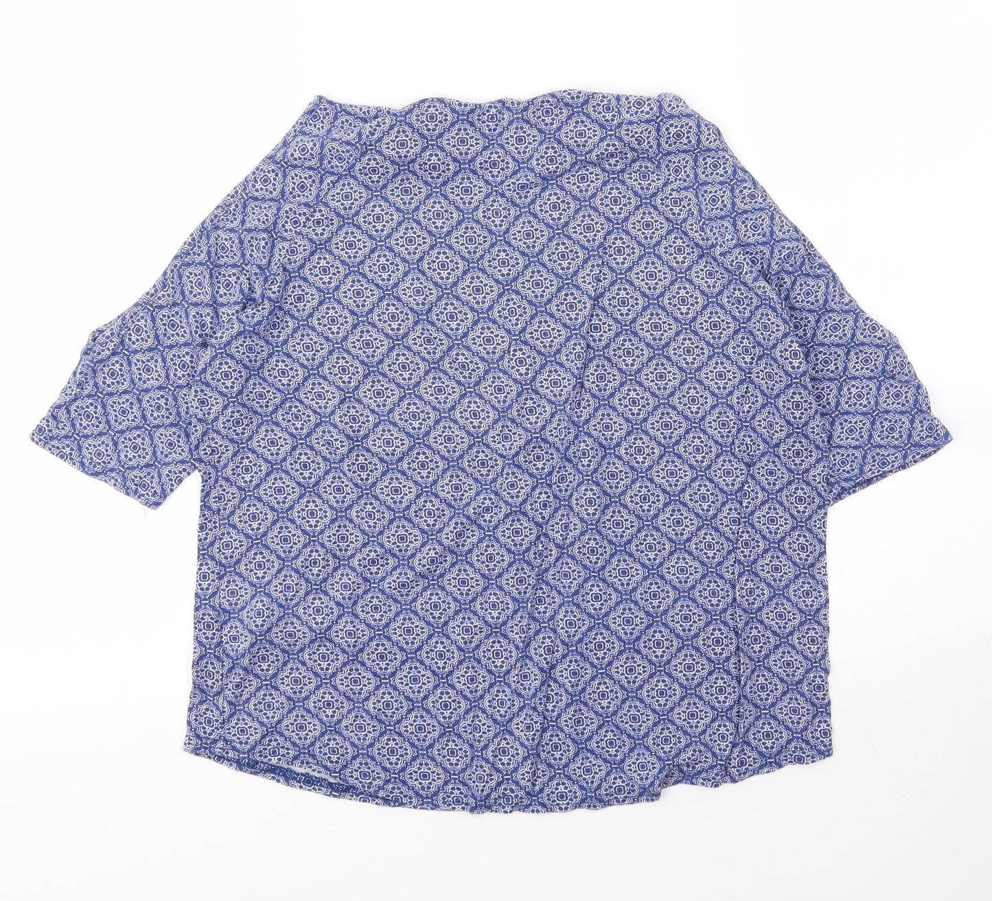 Womens UK Size 8 New Look Blue Basic Blouse