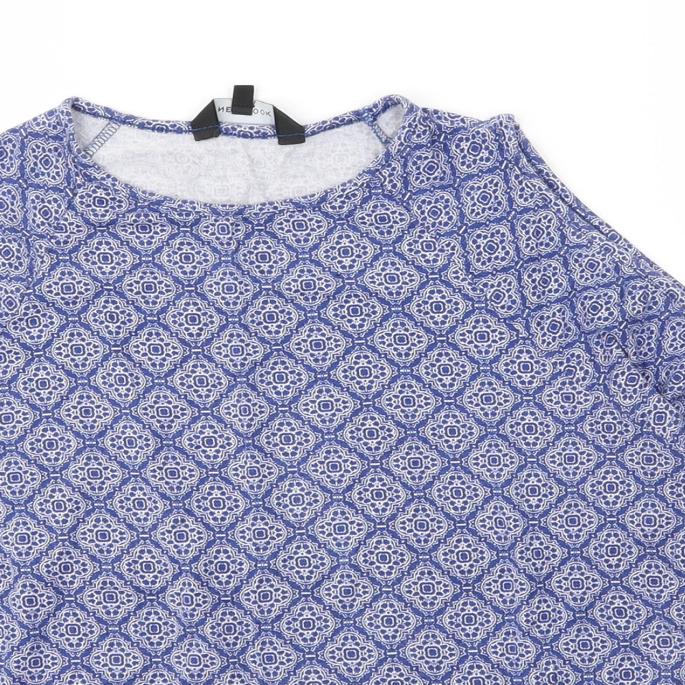 Womens UK Size 8 New Look Blue Basic Blouse