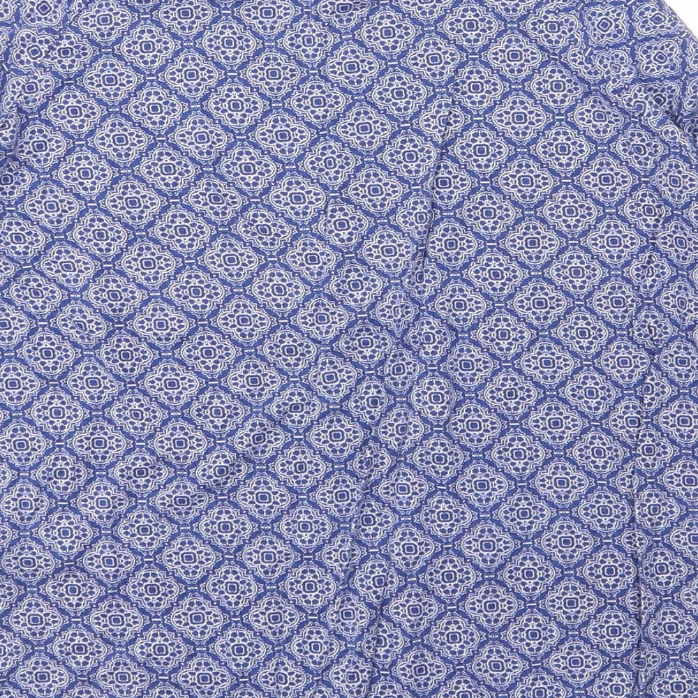 Womens UK Size 8 New Look Blue Basic Blouse