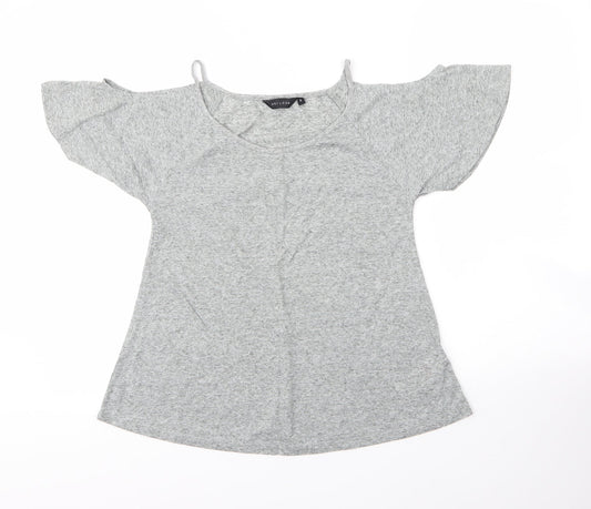 Womens UK Size 8 New Look Grey Basic Blouse