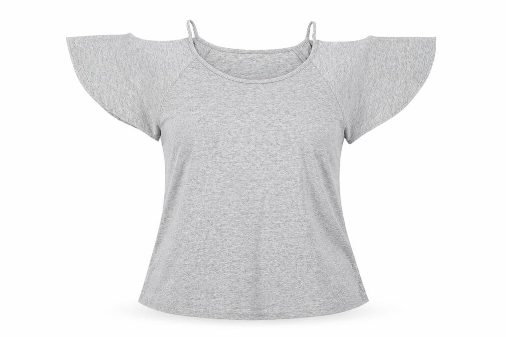 Womens UK Size 8 New Look Grey Basic Blouse