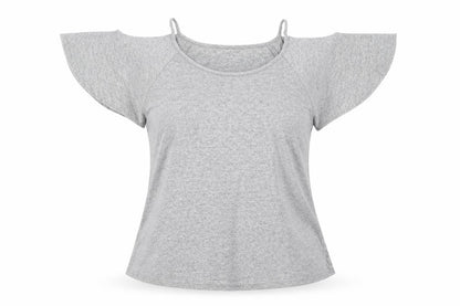 Womens UK Size 8 New Look Grey Basic Blouse