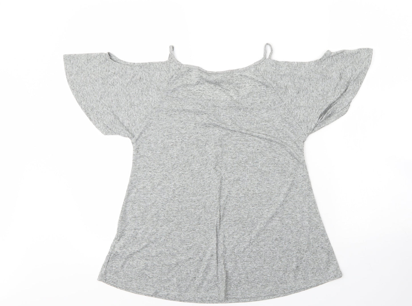 Womens UK Size 8 New Look Grey Basic Blouse