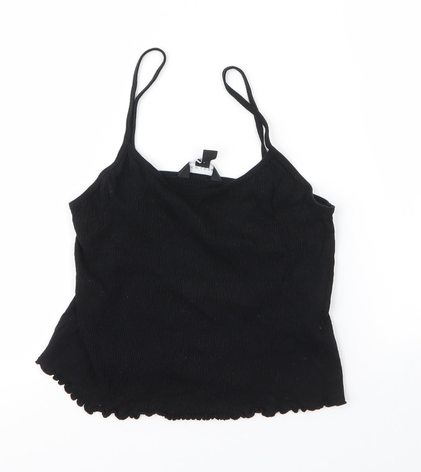 Womens UK Size 10 New Look Black Camisole Blouse