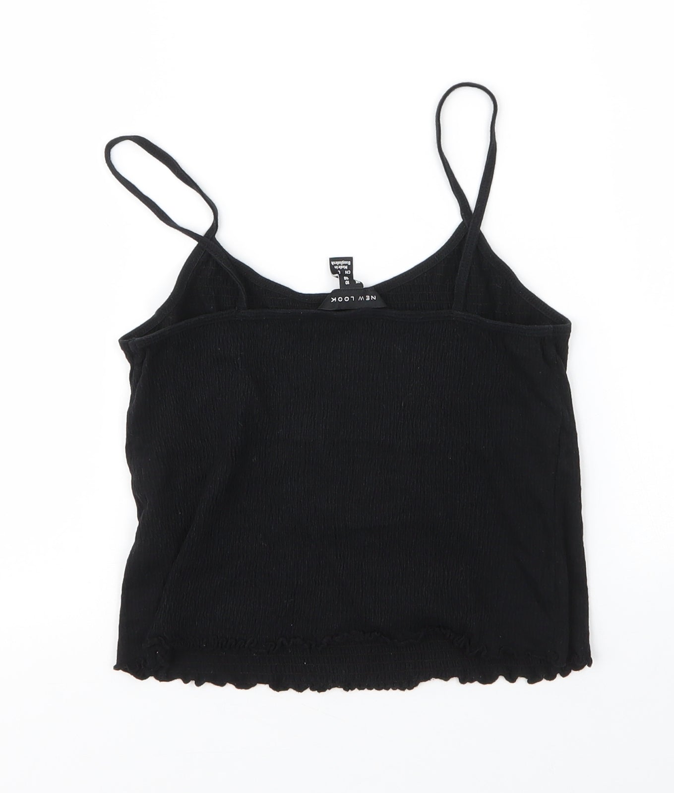 Womens UK Size 10 New Look Black Camisole Blouse