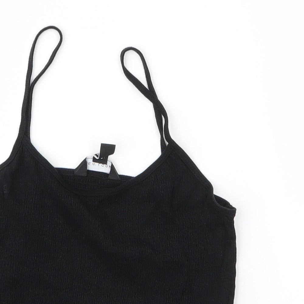 Womens UK Size 10 New Look Black Camisole Blouse
