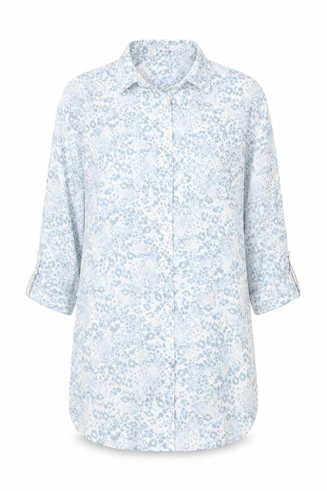 Womens UK Size 8 Peacocks Blue Tunic Blouse