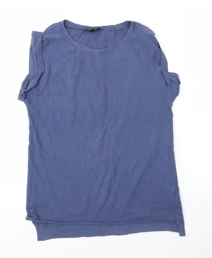 Womens UK Size 8 Topshop Blue Basic T-Shirt