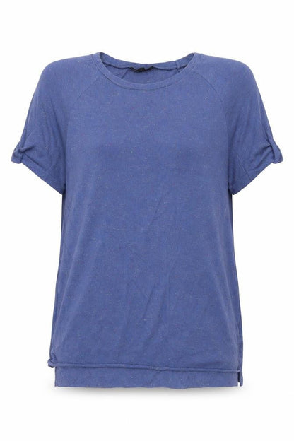 Womens UK Size 8 Topshop Blue Basic T-Shirt