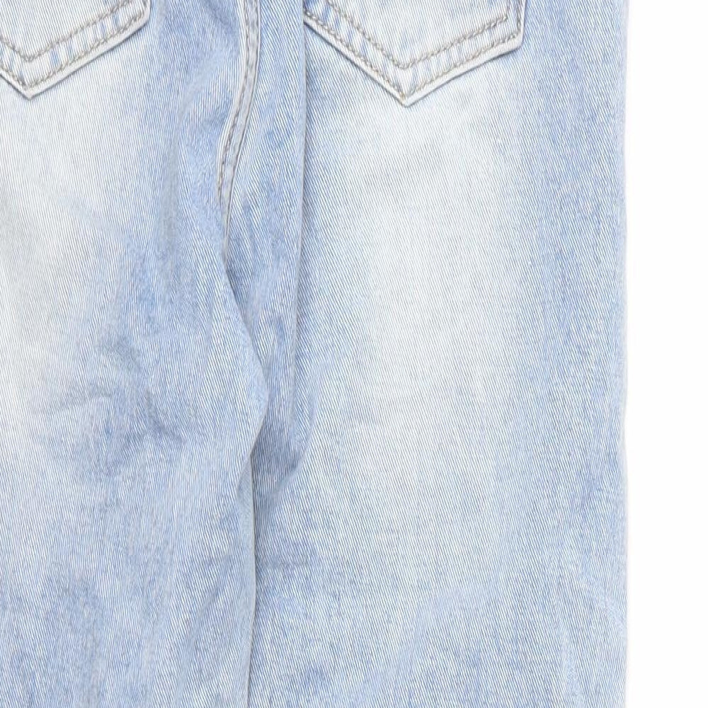 Womens UK Size S Monday Regular Fit Mom Blue Jeans