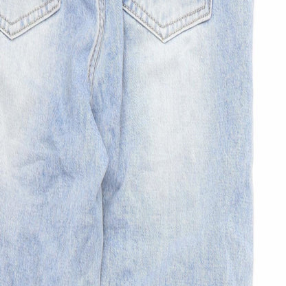 Womens UK Size S Monday Regular Fit Mom Blue Jeans