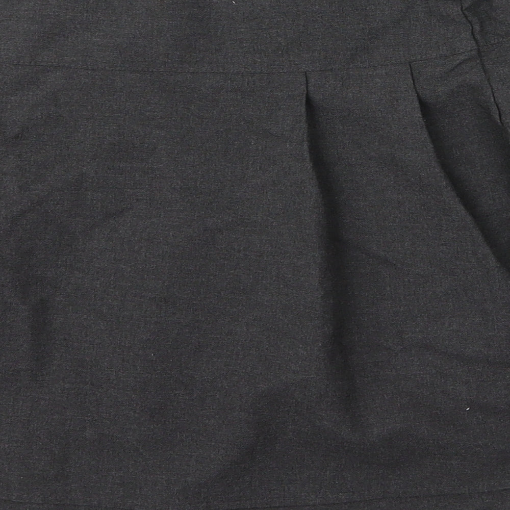 F&F Girls Grey  Viscose Pleated Skirt Size 9 Years  Regular