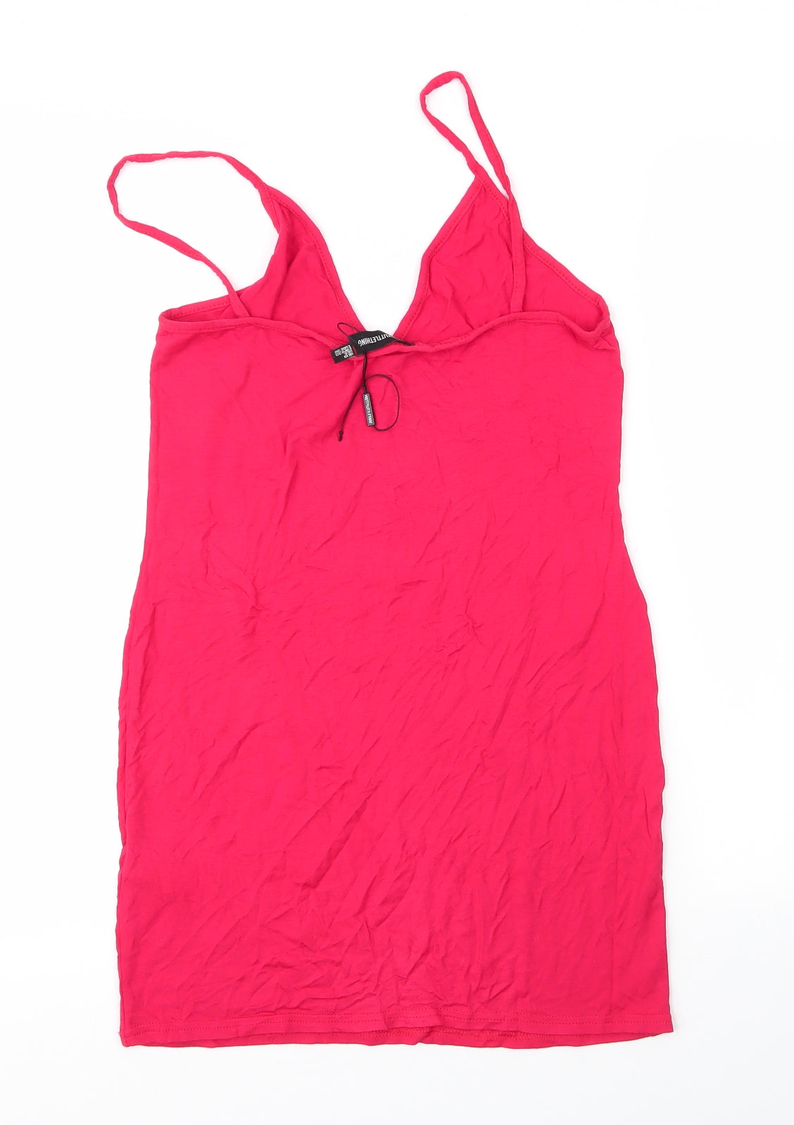 Womens UK Size 10 PRETTYLITTLETHING Red Camisole Blouse