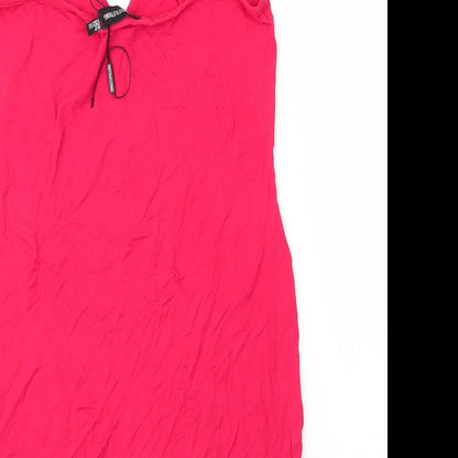 Womens UK Size 10 PRETTYLITTLETHING Red Camisole Blouse