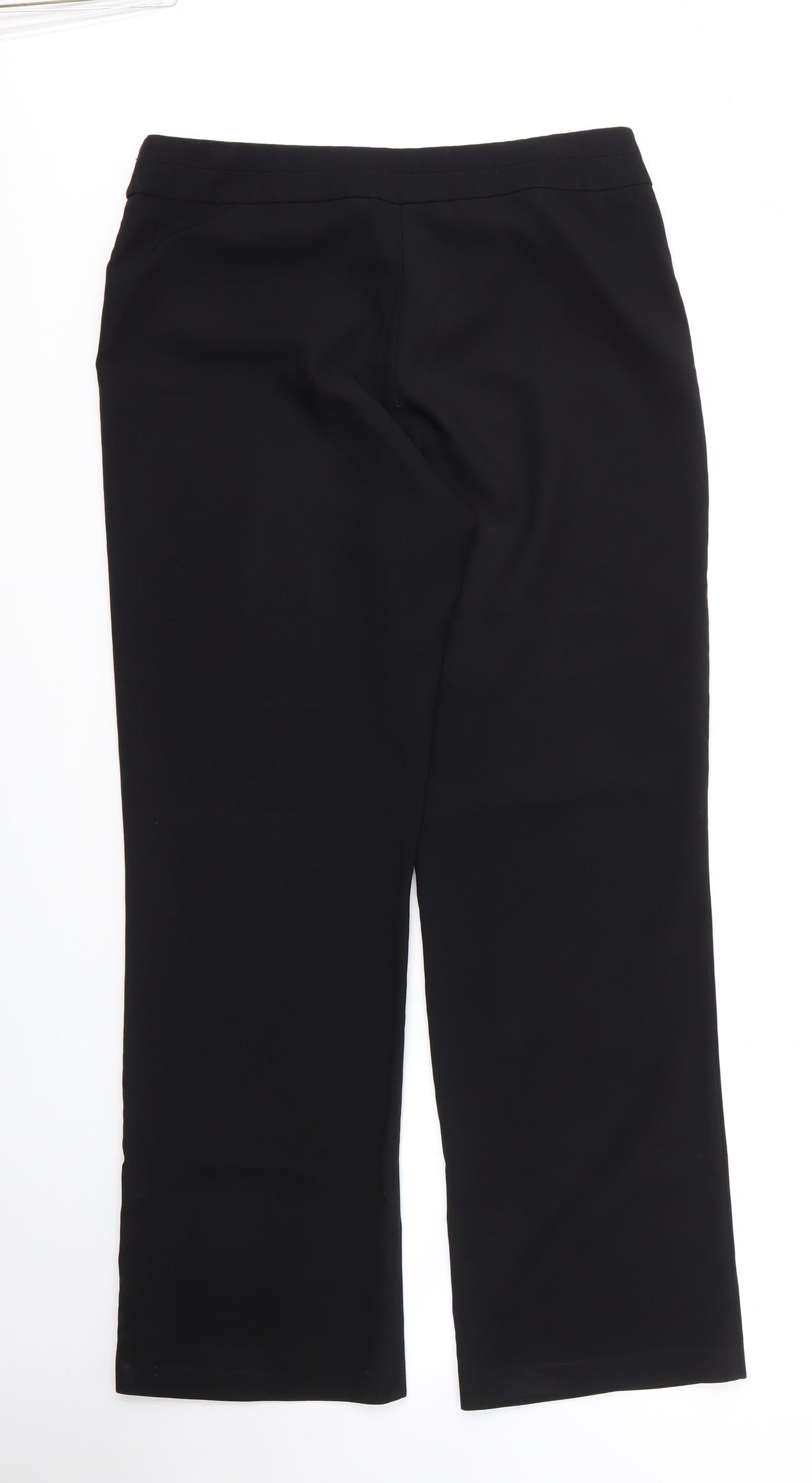George Womens Black  Polyester Trousers  Size 12 L29 in Regular Zip
