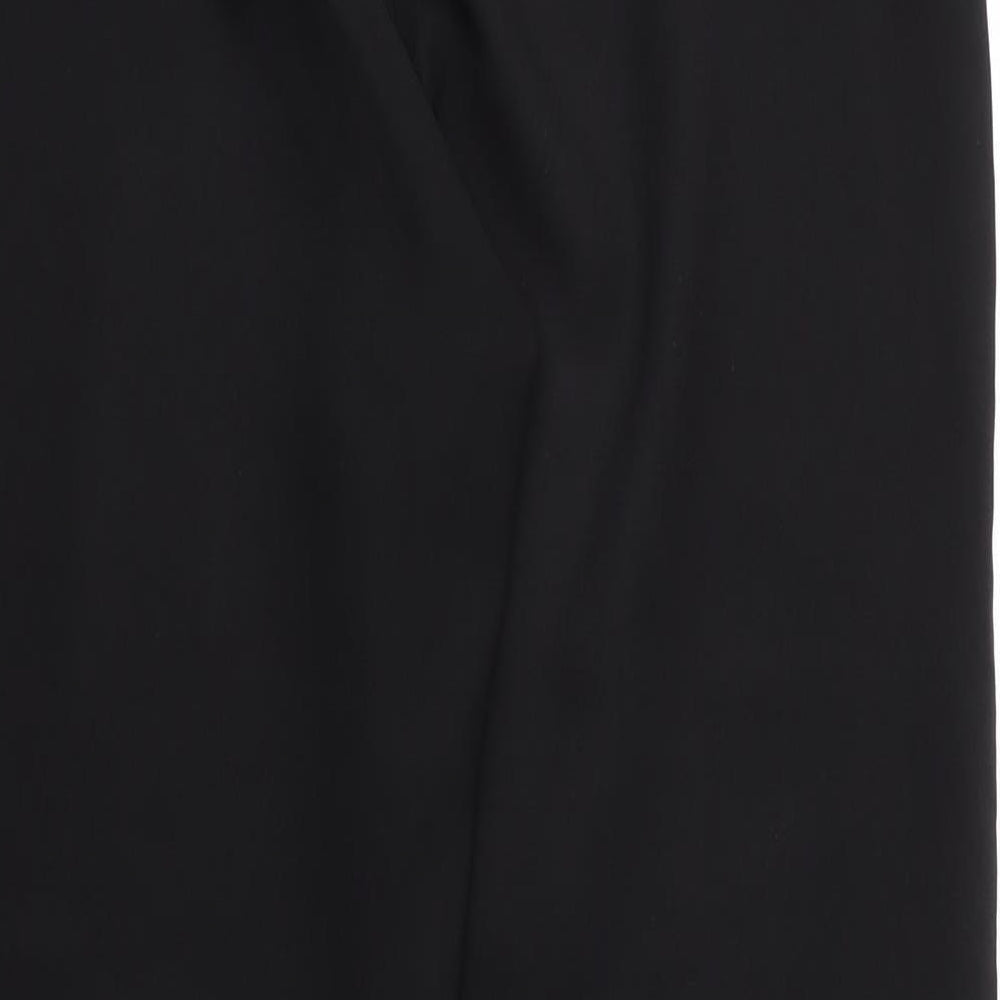 George Womens Black  Polyester Trousers  Size 12 L29 in Regular Zip