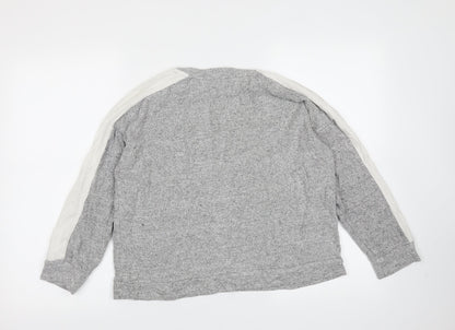 Back view of JEFF & CO women’s grey viscose pullover sweatshirt, size UK 10