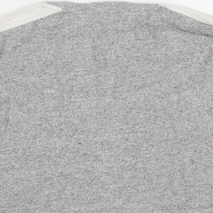 Brand and care label for JEFF & CO women’s grey viscose pullover sweatshirt, size UK 10