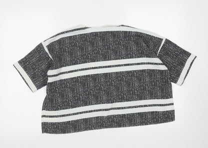 Womens UK Size 6 Topshop Black Basic T-Shirt