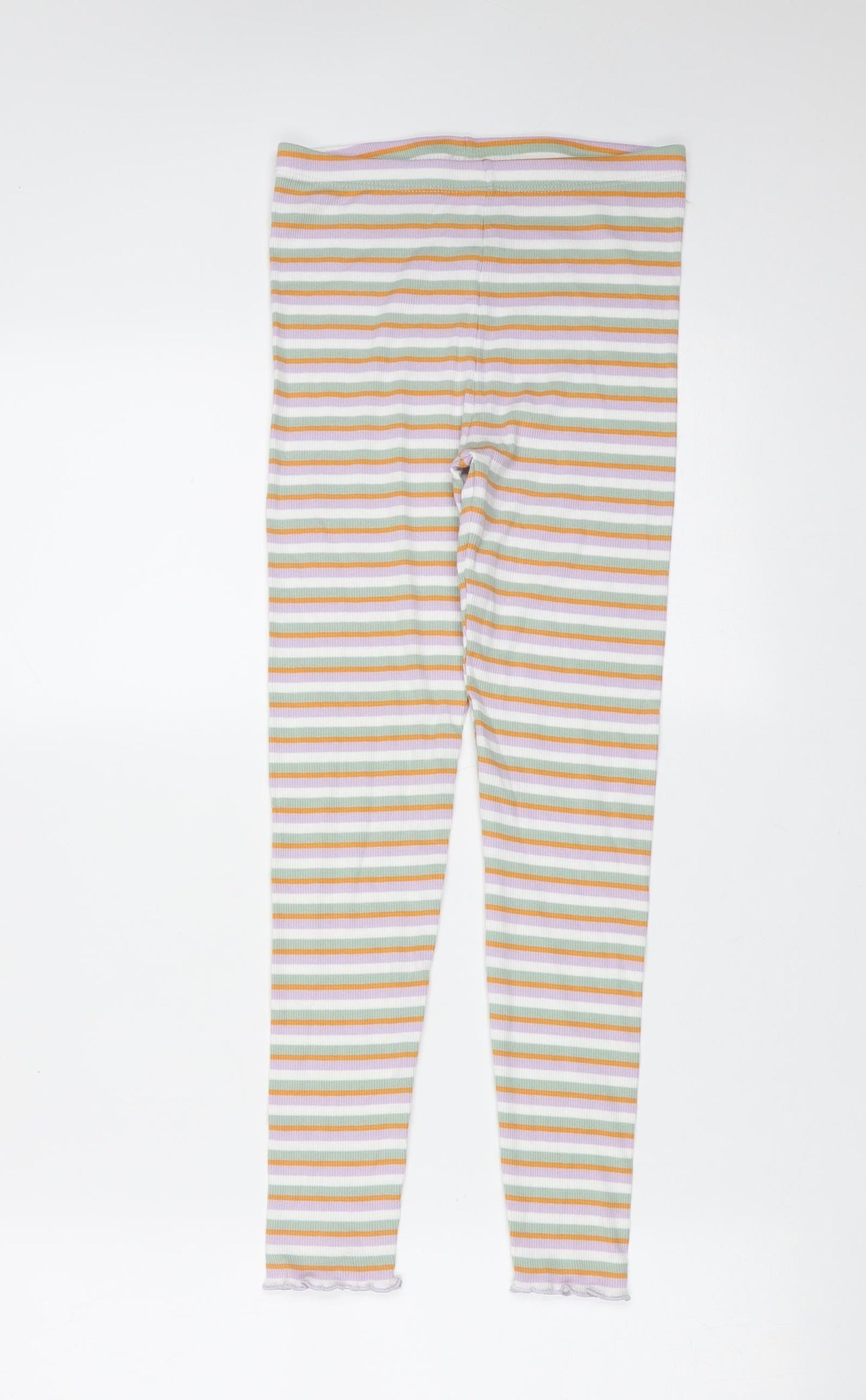 TU Girls Multicoloured Striped Cotton Carrot Trousers Size 9 Months  Extra-Slim  - leggings
