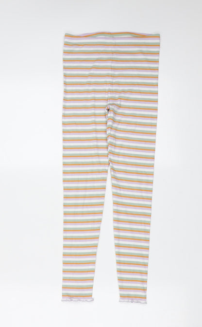 TU Girls Multicoloured Striped Cotton Carrot Trousers Size 9 Months  Extra-Slim  - leggings