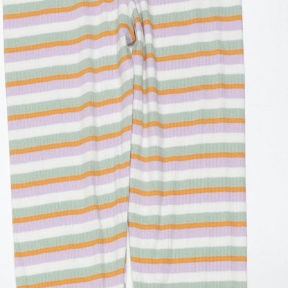 TU Girls Multicoloured Striped Cotton Carrot Trousers Size 9 Months  Extra-Slim  - leggings
