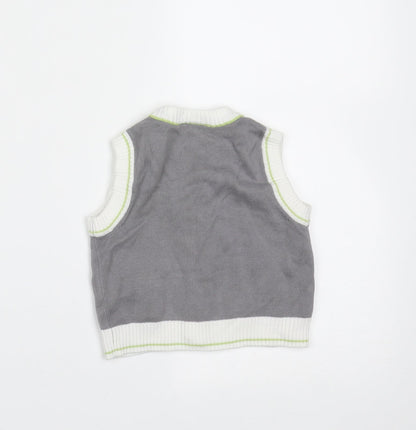 Baby Boutique Baby Grey  Cotton Cardigan Jumper Size 3-6 Months  Button