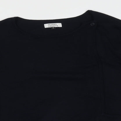 Galeries Lafayette Womens Blue Round Neck  Viscose Pullover Jumper Size M