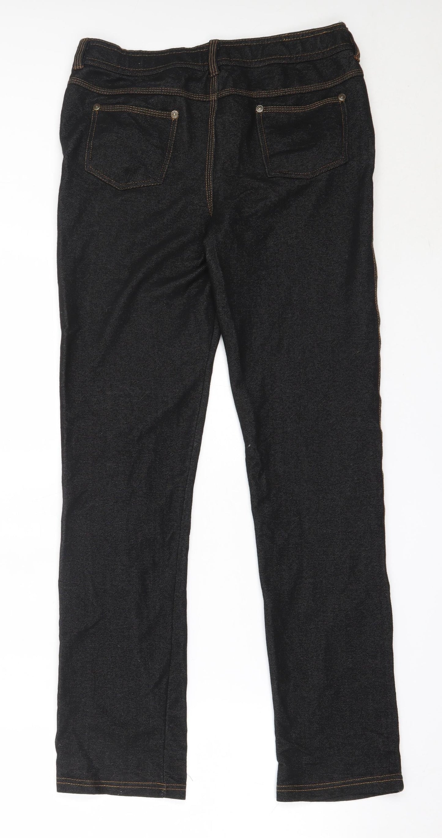 Malaika Womens Black  Cotton Skinny Jeans Size 10 L29 in Regular