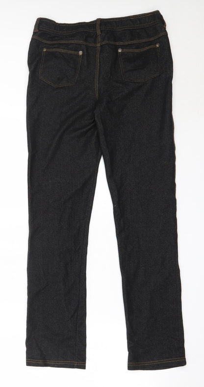Malaika Womens Black  Cotton Skinny Jeans Size 10 L29 in Regular