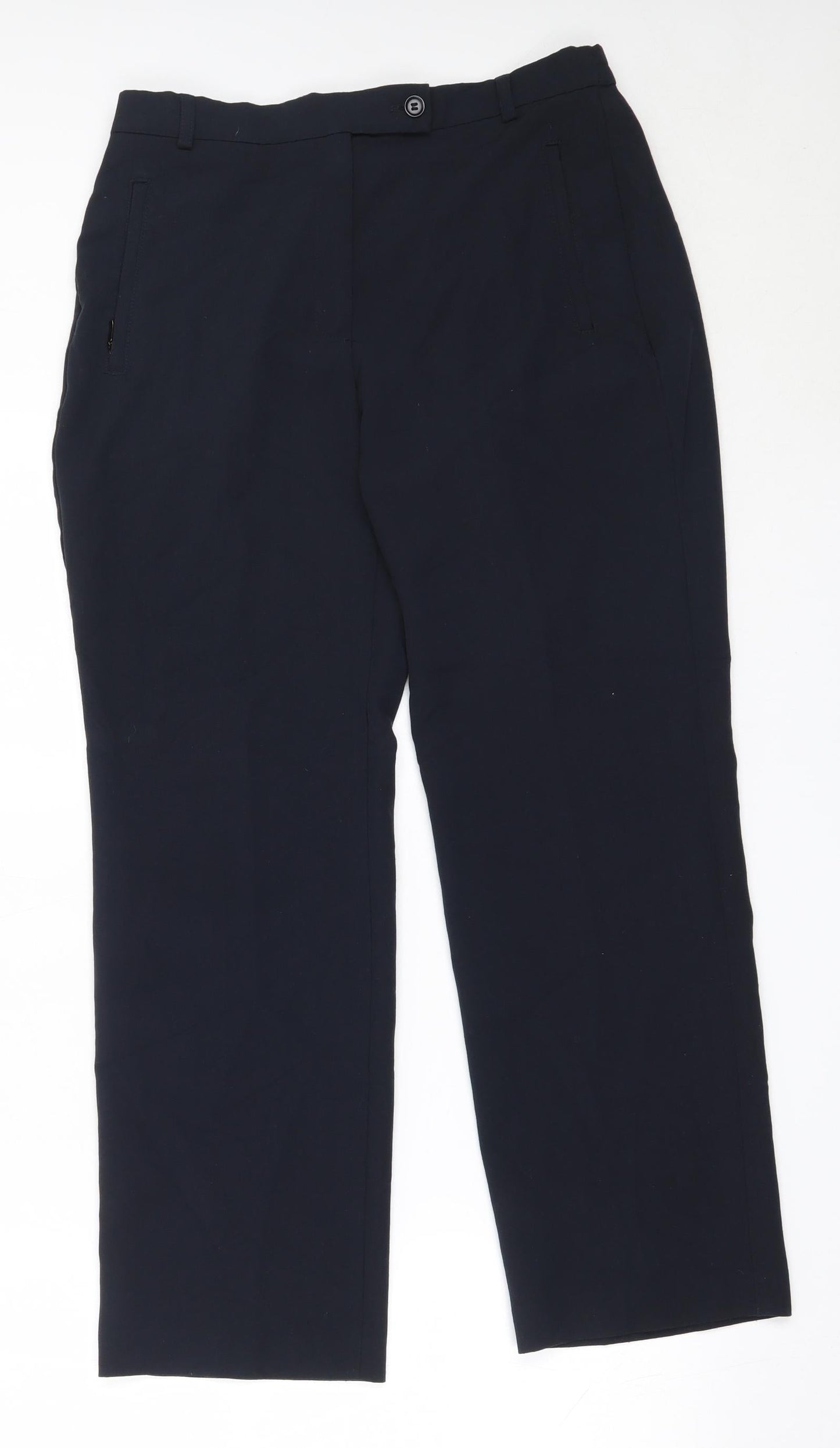 Womens UK Size 10 Marks and Spencer Regular Fit  Blue Trousers