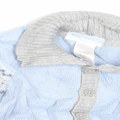 Janie and Jack Boys Blue  Cotton Cardigan Jumper Size 3-6 Months