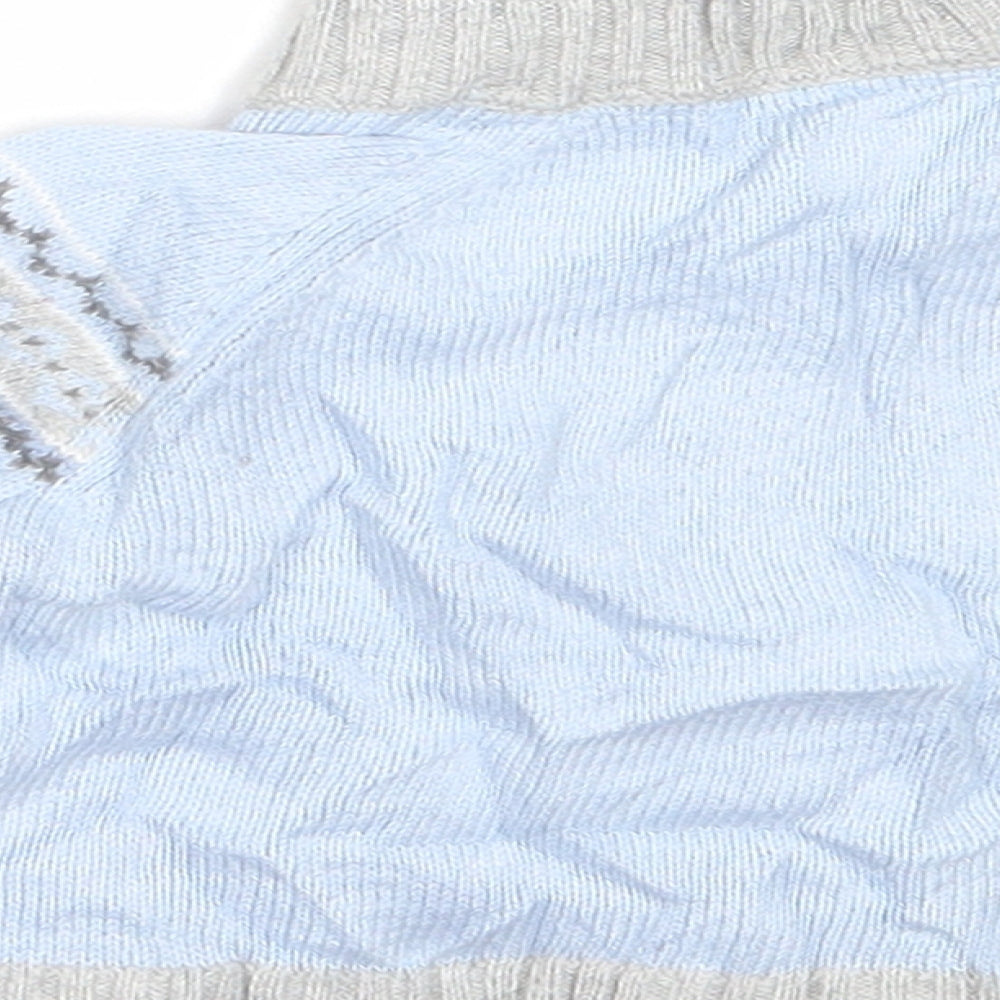 Janie and Jack Boys Blue  Cotton Cardigan Jumper Size 3-6 Months