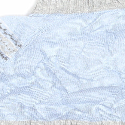 Janie and Jack Boys Blue  Cotton Cardigan Jumper Size 3-6 Months