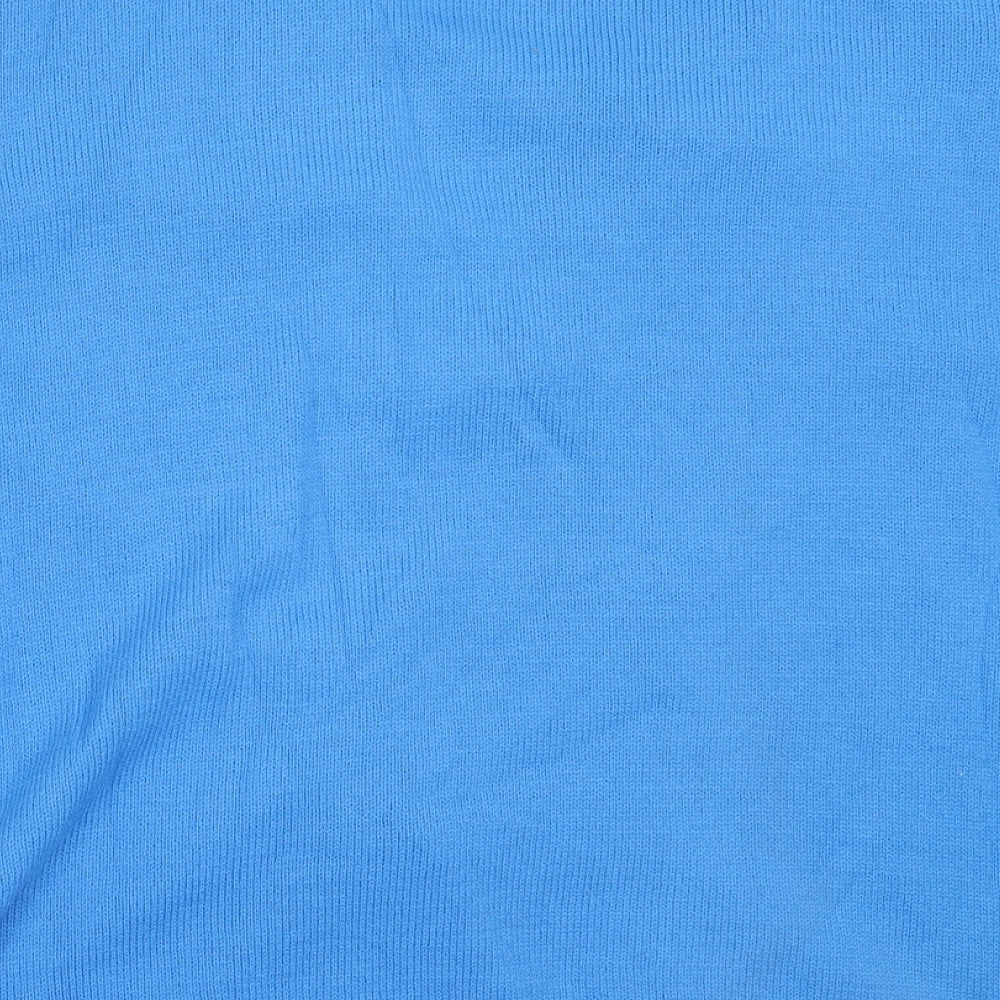 Florida Collection Womens Blue Round Neck  Acrylic Cardigan Jumper Size M