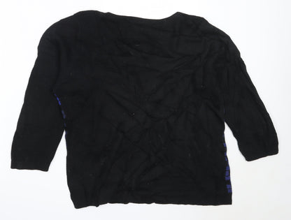 Country Casuals Womens Blue Round Neck  Cotton Pullover Jumper Size L