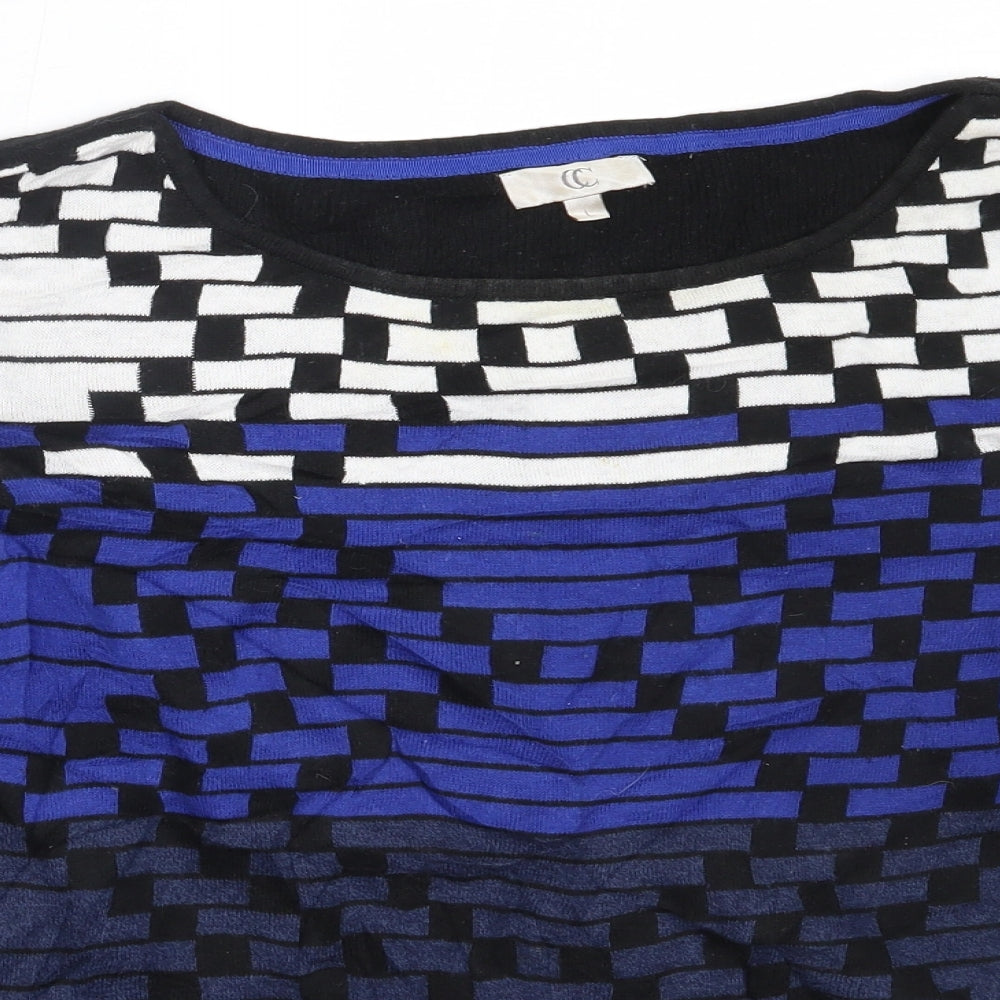 Country Casuals Womens Blue Round Neck  Cotton Pullover Jumper Size L