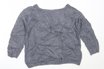 Womens UK Size 8 Marks and Spencer Blue Pullover Jumper