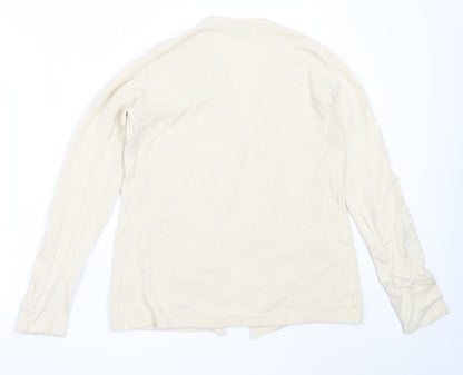 Croft & Barrow Womens Beige V-Neck  Acrylic Cardigan Jumper Size M