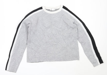 Additional front view of Primark girls’ grey round neck polyester jumper, size 13-14, years