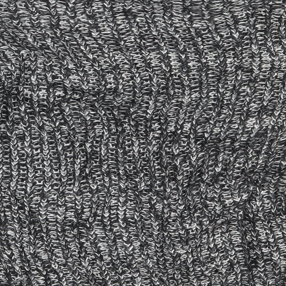 SheIn Womens Black Round Neck  Acrylic Pullover Jumper One Size